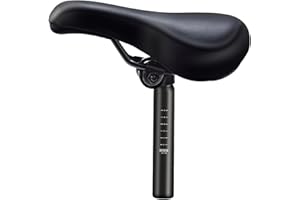 Oshhni Bike Saddle for Kids Bike Seat for Boys Girls PU Leather Waterproof Children Bicycle Saddle Replacement for Cycling Ac