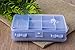 LazyMe Large Pill Box Medicine Organizer 2 Layer Air Tight Weekly Lock Case (White) (Blue)