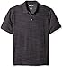 Haggar Men's Short Sleeve Marled Polyester Knit Polo, Stainless Steel, X-Large