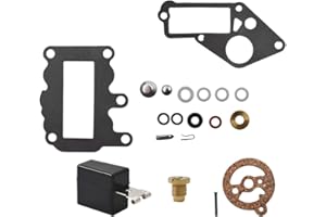 labwork Carburetor Repair Kit with Float Replacement for Johnson Evinrude 9.5 HP 1964-1973 BRP OMC SysteMatched
