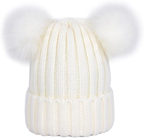 bonnet deux pompons femme