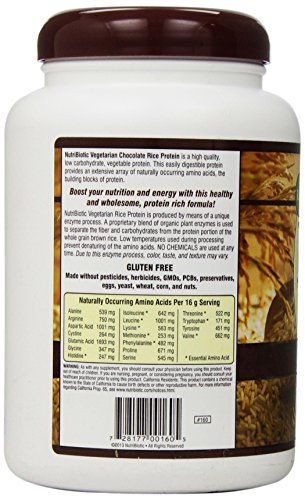 Nutribiotic - Rice Protein Chocolate, 1 lb 6.9 oz.