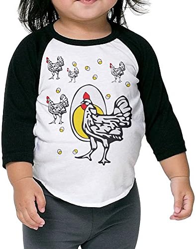 Saroyan Roseanne Chicken Toddler Raglan T-Shirts Baseball Tee 3/4 Sleeve 5-6 Toddler