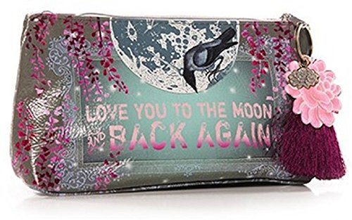 Moon & Back Small Accessory Pouch with Tassel by Papaya!
