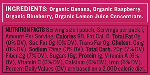 Peter Rabbit Organics Raspberry, Banana and Blueberry, 4.0-Ounce Pouches (Pack of 10)