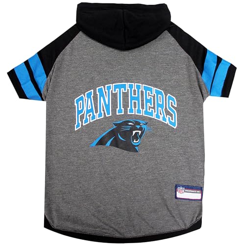 Pets First Carolina Panthers Hoodie for Dogs & Cats. NFL Football Licensed Dog…