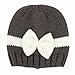 Highpot Newborn Baby Boy Girl Knitted Wool Bow Beanie Crochet Winter Warm Hat (Dark Gray)