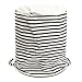 KINGSO Fabric Foldable Round Laundry Basket Hamper Closet Storage Bin Bag 16x20 Inch (03)