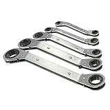 C-Pioneer Metric Offset Ring Wrench Spanner Ratchet Metric Hand DIY Tool Set-10-12mm