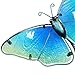 Exhart 4 Butterfly Garden Stakes, Durable Glass/Metal, Outdoor Décor, 1 Each Color, 4pc, 8