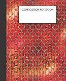 Composition Notebook: Faux Iridescent Mermaid Scales Glam College Ruled Notebook Lined School Journal