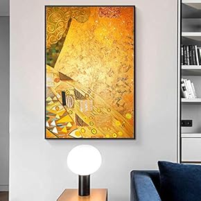 Framed Canvas Wall Art for Living Room, Bedroom Gold Palette Abstract Painting II Canvas Prints for Home Decoration Ready to Hang - 16x24 inches