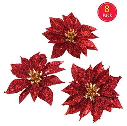 Stella Di Natale Con Bottiglie Di Plastica.Baker Ross Stelle Di Natale Glitterate Confezione Da 8 Per Creazioni Fai Da Te E Decorazioni Natalizie Per Bambini Amazon It Amazon It