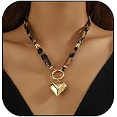 NIQIPOK Scarf Necklace with Charm Boho Bandana Necklace Layered Leopard Choker Necklaces Gold Starfish Pendant Necklaces Beach Holiday Jewelry for Women