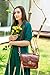 ECOSUSI Fashion Girl's Faux Leather Satchel Purse Small School Crossbody Messenger Bag Work Cross-body Bag Brown