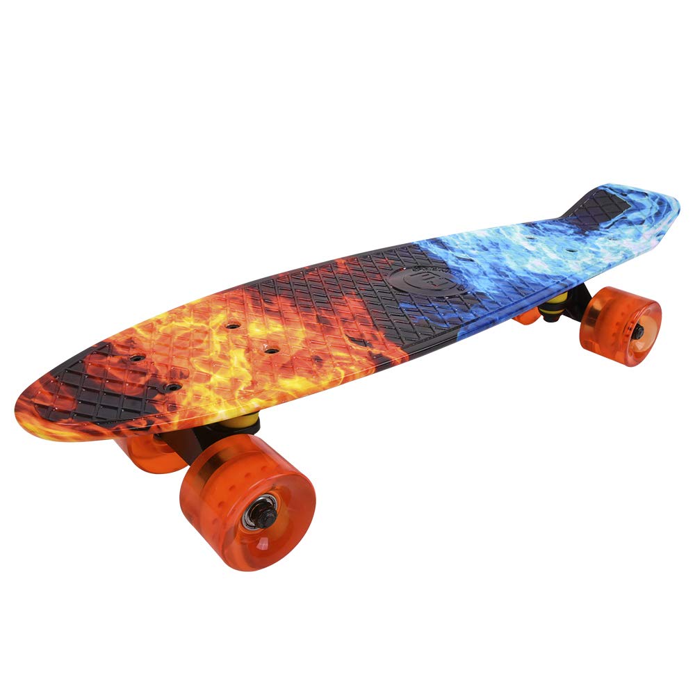 ChromeWheels Skateboards 22 inch Complete Skateboard Deck Mini Cruiser for Kids Boys Girls Youths Beginners
