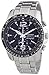 Seiko Men's SNAE95 Silver Stainless-Steel Quartz Watch with Black Dial