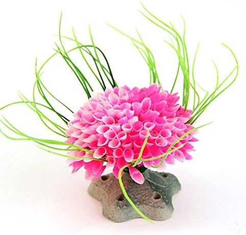 Hot Artificial Water Pink Plant Grass for Fish Tank Aquarium Plastic Decor Ornament no.035