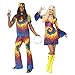 Smiffy's Women's 1960's Tie Dye Costume, Dress, 60's Groovy Baby, Serious Fun, Multi, Medium
