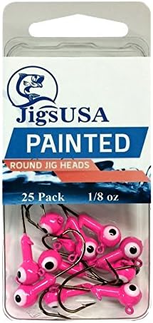 25pcs Hook#1 1/8oz Fishing Jig Head Fishing Gear Equipment Accessories Tackle Jig Hooks Freshwater Fishing Lead Lures Bait (Pink)
