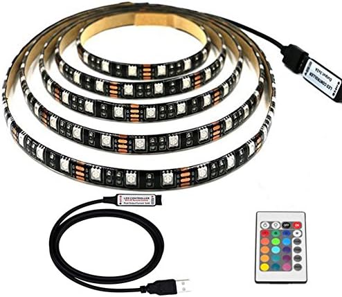 Goldwin 6.56 feet USB RGB LED strip light Remote wireless control Flexible waterproof SMD505 120LEDS rope lights FOR TV background lighting,PC,Car,HDTV decoration