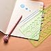 Frienda 6 Pieces Drawings Templates Measuring Template Plastic Geometric Rulers for Office and School, Clear Green