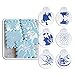 ART Kitchenware 2.76Inch 6pcs Halloween Skull,Spider,Ghost House,Witch Cookie Stencil Set Cake Decorating Supplies Cupcake Top Decoration Mold Semi-Transparent ST-913S