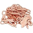 100Pcs Dent Pulling Straight Washer Zcargel Copper Plated Oval Bump Puller Rings Set Welding sheet for Panel Welder Spot Welding Machine Consumables