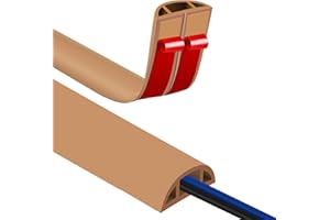 JAHOMFAI Floor Cord Covers for Wires 10FT Cable Hider Wire Coverr Self Adhesive Cord Hider Floor for Offices, Homes, Workshops, Warehouses Cable Cavity 0.47" W x 0.27" H