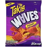 Takis Waves &ndash; Fuego Flavor Spicy Chips (Hot Chili Pepper &amp; Lime), Waves Fuego, 2.5 Ounce