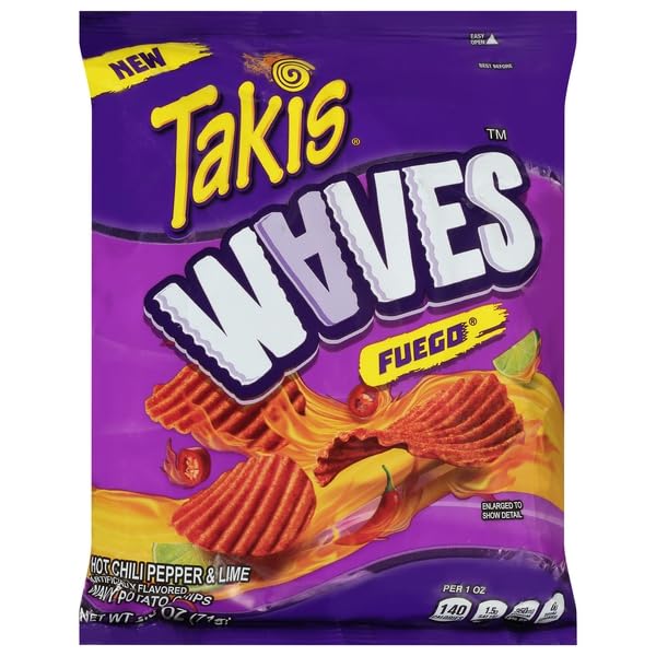 TAKIS WAVES – FUEGO FLAVOR SPICY CHIPS (HOT...
