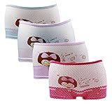 Mmiao Baby 2t-10t Kids Girls Briefs 4-pack Boyshort Underwear MocMoc (6-8)