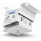 SCREEN PRO Single-Hole Projector Mount, Fits M4 M5 M6 &amp; 1/4", White-PM-S-85 | Fits 6.35mm/M4/M5/M6 mounts; 360&deg; rotation, &plusmn;30&deg; swivel, &plusmn;10&deg; tilt; steel; drop ceiling kit; for home theater &amp; office