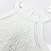Dreaweet Women's Mesh Vintage Floral Lace Swing Halter Neck Sleeveless Skater Dress White Small