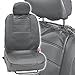 BDK UltraLuxe Faux Leather Car Seat Covers, Front Seats Only – Front Seat Cover Set, Padded for Comfort, Universal Fit for Cars Trucks Vans & SUVs (Gray)