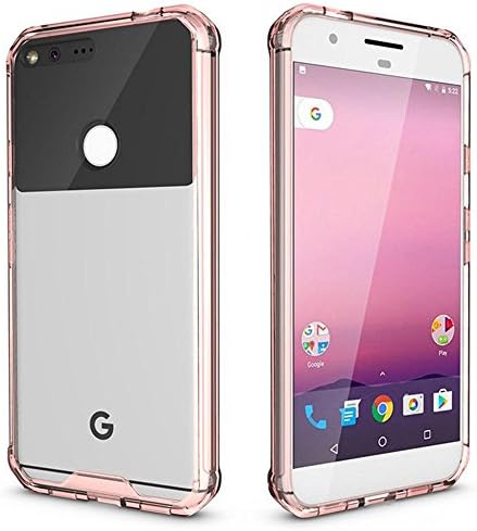 Google Pixel XL Case, SAKDTek [Air Hybrid Series] Shockproof Scratch Resistant Full Protection for 5.5 inch Google Pixel XL (Pink)