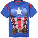 Marvel Avengers Little Boys' Captain America Costume Tee (5/6)