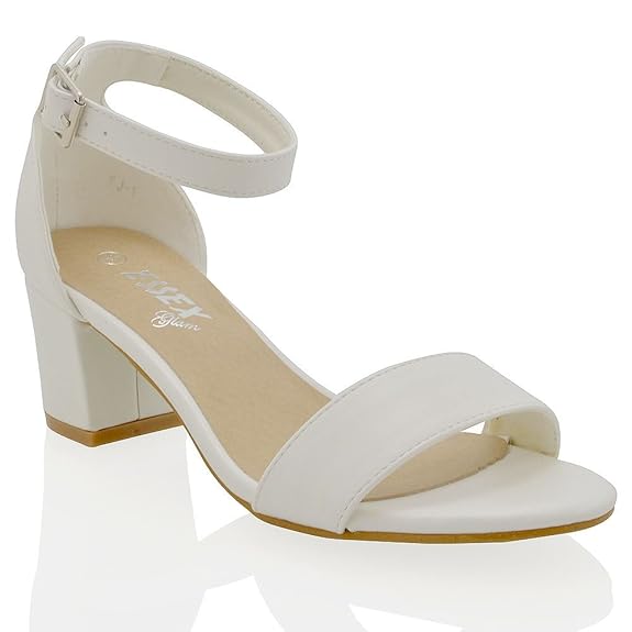 ESSEX GLAM Niedrige Absatz mit schnallen syntetische Sandalen