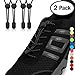 Stout Gears No Tie Shoelaces with Lock System | Elastic Shoe Laces for Sneakers (2 Packs, Black-Black)