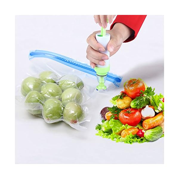 Vacuum-Food-Sealer-Quimat-Sous-Vide-Bags-Kit-1-Hand-Pump-5-Sous-Vide-Bags-2-Sleaing-Clip-Anova-Cookers-Food-Sealer-Valve-System-Vacuum-Sealer-Bags-Food-Saver-Storage-Bags-Sealed-Reusable-Easy-to-Use Vacuum-Food-Sealer-Quimat-Sous-Vide-Bags-Kit-1-Hand-Pump-5-Sous-Vide-Bags-2-Sleaing-Clip-Anova-Cookers-Food-Sealer-Valve-System-Vacuum-Sealer-Bags-Food-Saver-Storage-Bags-Sealed-Reusable-Easy-to-Use