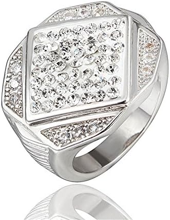 Titanium Steel Gold Black Plated Zircon Ring Wedding Band Engagement Ring for Men Women
