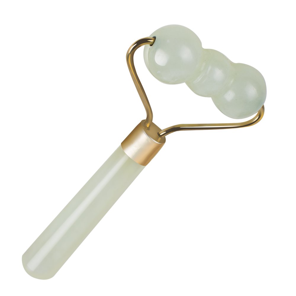 Carejoy Jade Roller Massage Eye Dark Circles Remove Body Relax Beauty Face-lift Massager Wheel SPA Salon Neck Facial Slimmer Anti-Wrinkle Skin Care Device
