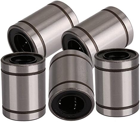CNBTR Silver 16mm Inner Dia LM16UU Linear Motion Machinery Linear Ball Bear Bearing Bush Bushing Set Pack of 5