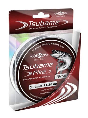 Mikado Fishing Line TSUBAME Pike Monofilament Pike 0.16-0.34 mm Spool 150 m, 0,32mm/11,80kg