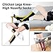 Gmark Fitness Novelty Socks, Women's Fun Chicken Legs Image Stockings Team Tube Socks 1 Pair Size Medium