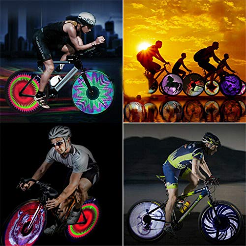 Bicycle Wheel Light ï¼Œ LtrottedJ 64 LED Colorful Double-Side Display Cycling Bicycle DIY Spoke Wheel Light 2019