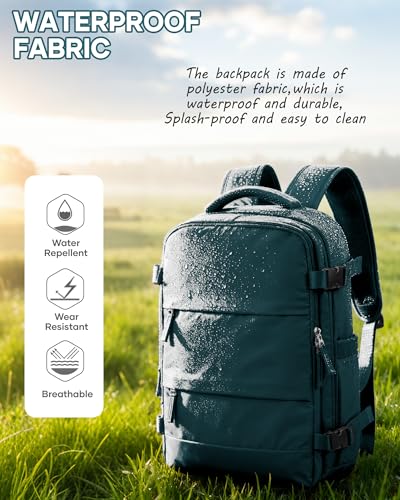 SZLX Vacuum Backpack Travel Bag with Pump, New Ryanair Cabin Size Bag 40x30x20 Backpack Wizz air, Large Travel Backpack Women Men Carry On Casual Daypack Fit 14 Inch Laptop with Shoes Compartment