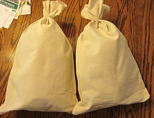 2 Canvas Bank Coin Money Sack Bag 12