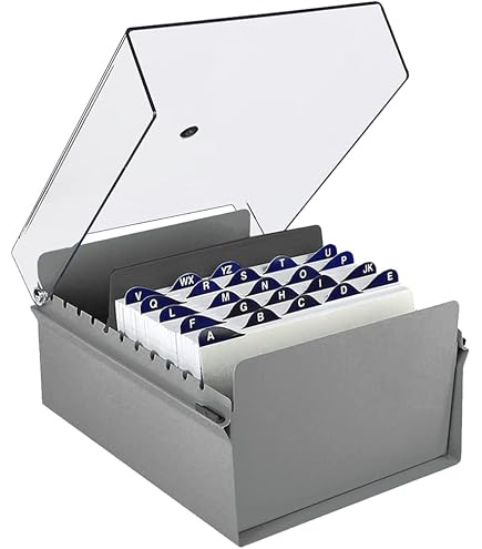 Amazon.com : Acrimet 5 X 8 Card File Holder Organizer Box Metal