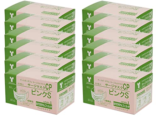 [竹虎] 【お得 まとめ買い】 12箱 サージカルマスクCP レベル1 医療用マスク 50枚入(計600枚) ホワイト ブルー ピンク ピンクS (ピンクS)商品画像